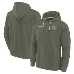 Miami Dolphins Unisex Elements Super Soft Fleece Pullover Hoodie Olive - Fanatics