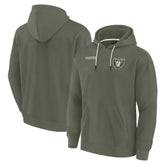 Las Vegas Raiders Unisex Elements Super Soft Fleece Pullover Hoodie Olive - Fanatics