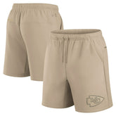Kansas City Chiefs Unisex Elements Super Soft Fleece Shorts Khaki - Fanatics