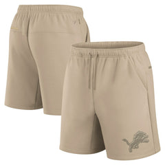Detroit Lions Unisex Elements Super Soft Fleece Shorts Khaki - Fanatics