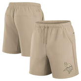 Minnesota Vikings Unisex Elements Super Soft Fleece Shorts Khaki - Fanatics