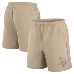 Minnesota Vikings Unisex Elements Super Soft Fleece Shorts Khaki - Fanatics