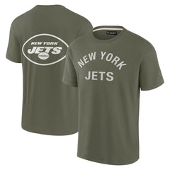 New York Jets Unisex Elements Super Soft Short Sleeve T-Shirt Olive - Fanatics
