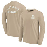 Cleveland Browns Unisex Elements Super Soft Long Sleeve T-Shirt Khaki - Fanatics
