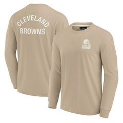Cleveland Browns Unisex Elements Super Soft Long Sleeve T-Shirt Khaki - Fanatics
