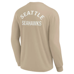 Seattle Seahawks Unisex Elements Super Soft Long Sleeve T-Shirt Khaki - Fanatics