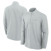 Los Angeles Chargers Front Office Micro Tonal Quarter-Zip Pullover Gray - Fanatics