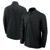 New York Jets Front Office Micro Tonal Quarter-Zip Pullover Black - Fanatics