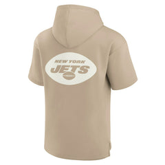 New York Jets Unisex Elements Super Soft Fleece Short Sleeve Pullover Hoodie Khaki - Fanatics