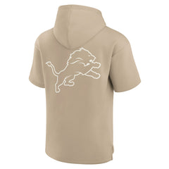 Detroit Lions Unisex Elements Super Soft Fleece Short Sleeve Pullover Hoodie Khaki - Fanatics