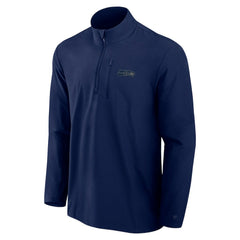 Seattle Seahawks Front Office Micro Tonal Quarter-Zip Pullover College Navy - Fanatics
