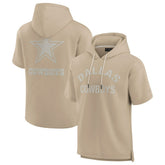 Dallas Cowboys Unisex Elements Super Soft Fleece Short Sleeve Pullover Hoodie Khaki - Fanatics
