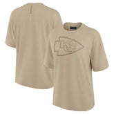 Kansas City Chiefs Women's Oversized Elements T-Shirt Khaki - Fanatics