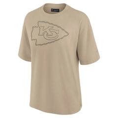 Kansas City Chiefs Women's Oversized Elements T-Shirt Khaki - Fanatics