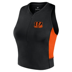 Cincinnati Bengals Women's Studio Fitted Gym Tank Top Black - Fanatics
