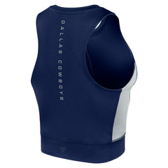 Dallas Cowboys Women's Studio Fitted Gym Tank Top Navy - Fanatics