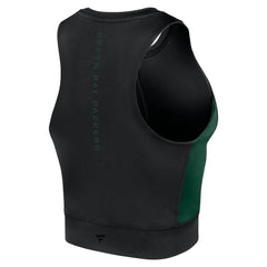 Green Bay Packers Women's Studio Fitted Gym Tank Top Black - Fanatics