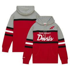 New Jersey Devils - Head Coach Pullover Hoodie Red/Gray
