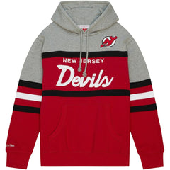 New Jersey Devils - Head Coach Pullover Hoodie Red/Gray