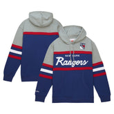 New York Rangers Head Coach Pullover Hoodie Blue/Gray
