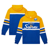 Buffalo Sabres - Mitchell & Ness Head Coach Pullover Hoodie Royal/Gold