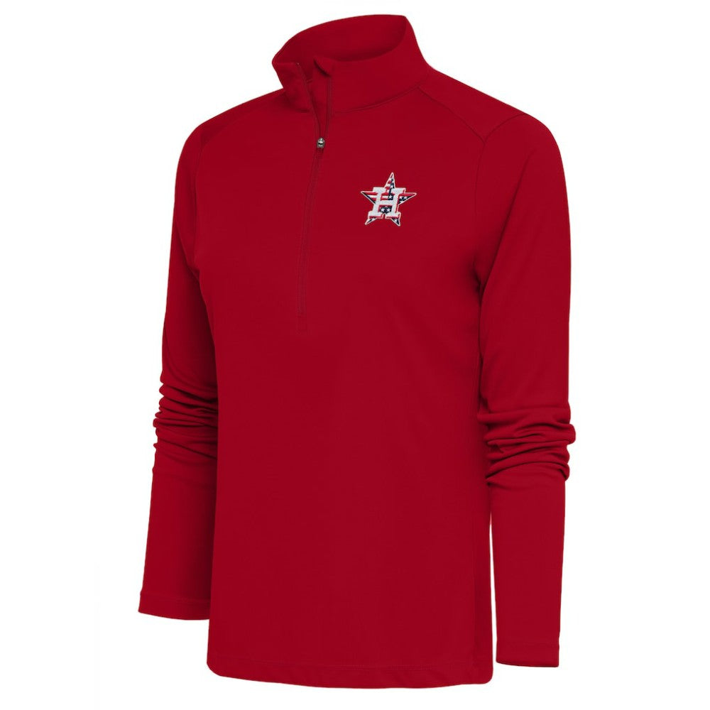 Houston Astros Antigua Women's Patriotic Tribute Half-Zip Pullover Top Sale