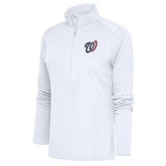 Washington Nationals Antigua Women's Patriotic Tribute Half-Zip Pullover Top On Sale