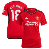 Adidas Casemiro Manchester United Women's 2023/24 Home Replica Player Jerseys - Red