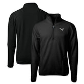Philadelphia Eagles Cutter & Buck Gridiron Classics Big & Tall Cascade Eco Sherpa Fleece Quarter-Zip Pullover Jacket Black - NFL