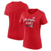 Washington Nationals Fanatics Women's Logo Fitted T-Shirt Sale