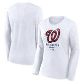 Washington Nationals Fanatics Women's Lightweight Fitted Long Sleeve T-Shirt for sale