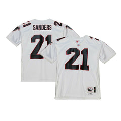 Deion Sanders Atlanta Falcons 1991 Authentic Throwback Retired Player Jersey White - Mitchell & Ness