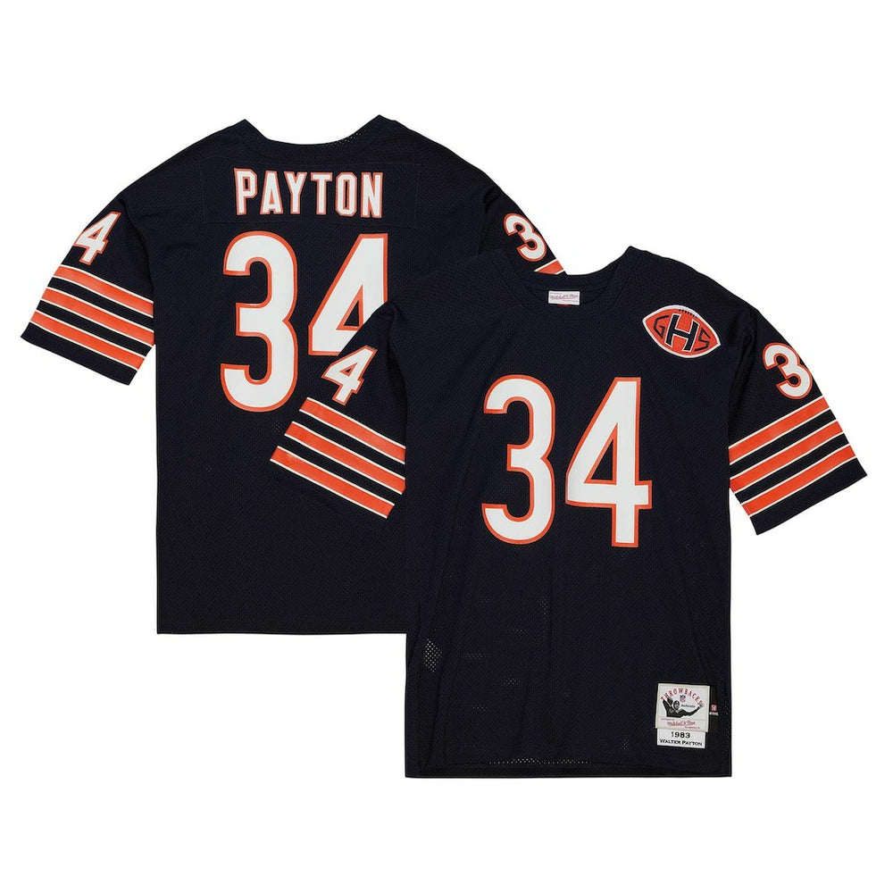 Walter Payton Chicago Bears 1983 Authentic Throwback Retired Player Jersey Navy - Mitchell & Ness