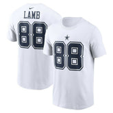 CeeDee Lamb Dallas Cowboys Player Name & Number T-Shirt White - Nike
