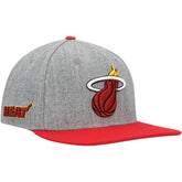 NBA - Miami Heat Pro Standard Classic Logo Two-Tone Snapback Hat - Gray/Red