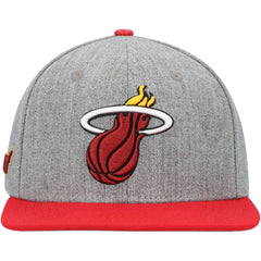 NBA - Miami Heat Pro Standard Classic Logo Two-Tone Snapback Hat - Gray/Red