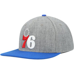 NBA - Philadelphia 76ers Pro Standard Classic Logo Two-Tone Snapback Hat - Gray/Royal
