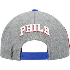NBA - Philadelphia 76ers Pro Standard Classic Logo Two-Tone Snapback Hat - Gray/Royal