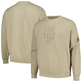 New York Mets Pro Standard Neutral Drop Shoulder Pullover Sweatshirt Clearance