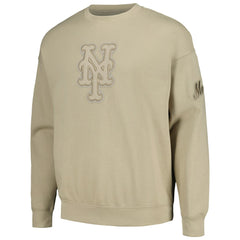 New York Mets Pro Standard Neutral Drop Shoulder Pullover Sweatshirt Clearance