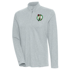 NBA - Boston Celtics Antigua Women's Confront Quarter-Zip Pullover Top - Heather Gray