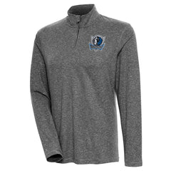 NBA - Dallas Mavericks Antigua Women's Confront Quarter-Zip Pullover Top - Heather Black