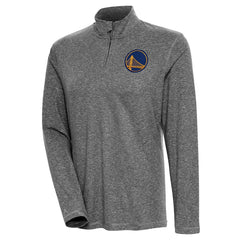 NBA - Golden State Warriors Antigua Women's Confront Quarter-Zip Pullover Top - Heather Black