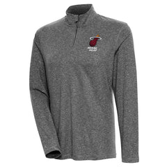NBA - Miami Heat Antigua Women's Confront Quarter-Zip Pullover Top - Heather Black