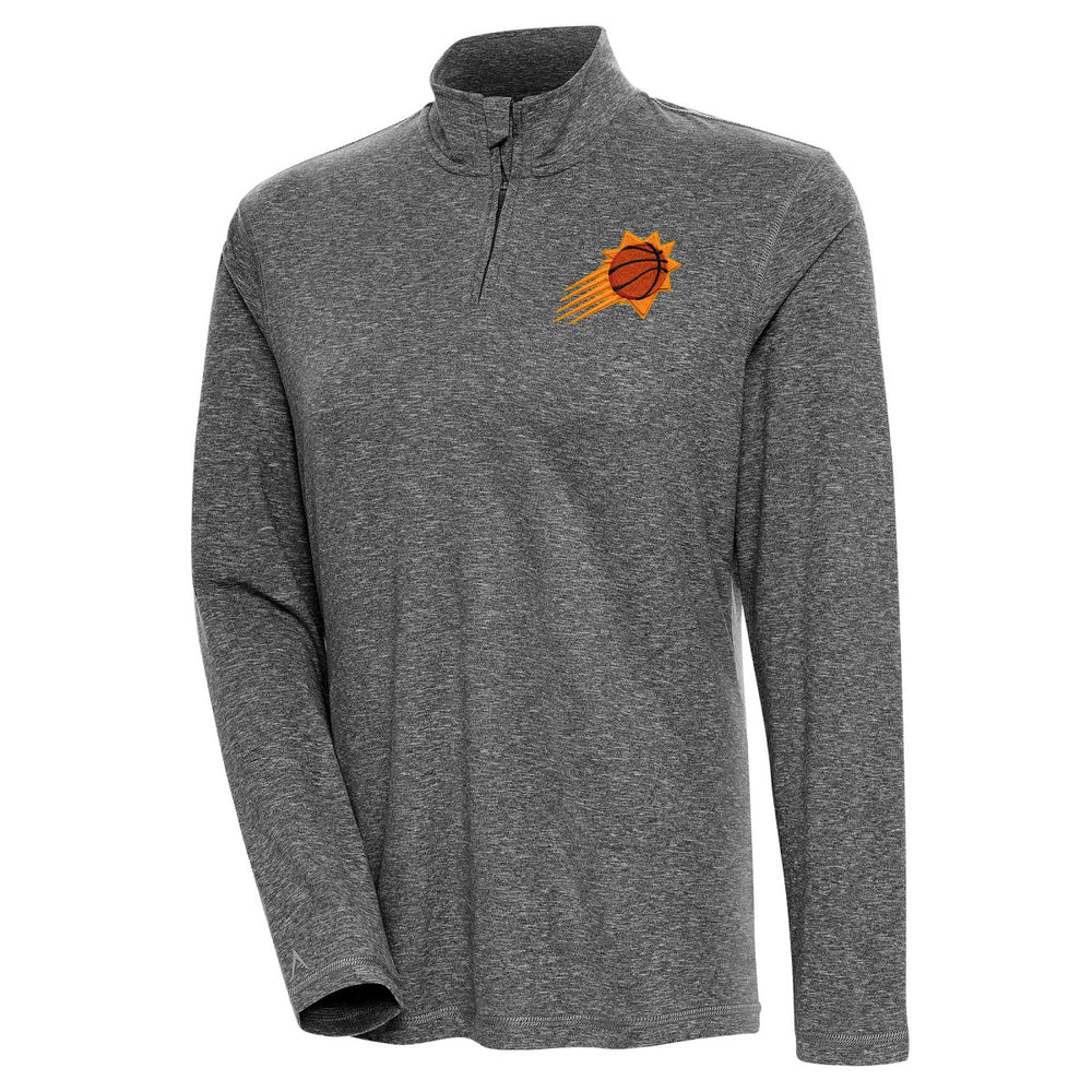 NBA - Phoenix Suns Antigua Women's Confront Quarter-Zip Pullover Top - Heather Black