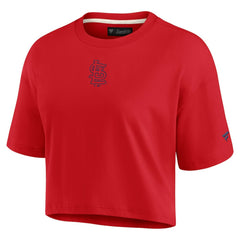 St. Louis Cardinals Fanatics Women's Elements Super Soft Boxy Cropped T-Shirt Sale