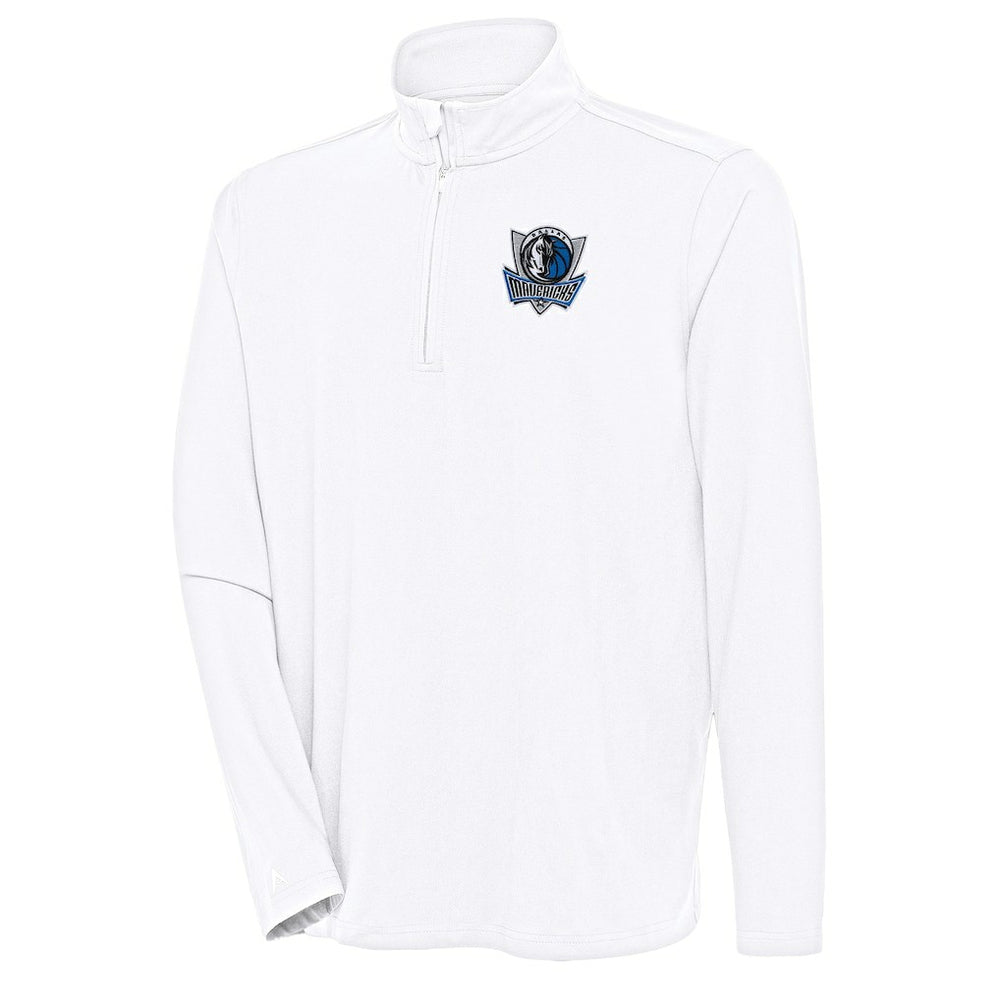 NBA - Dallas Mavericks Antigua Hunk Quarter-Zip Pullover Top - White