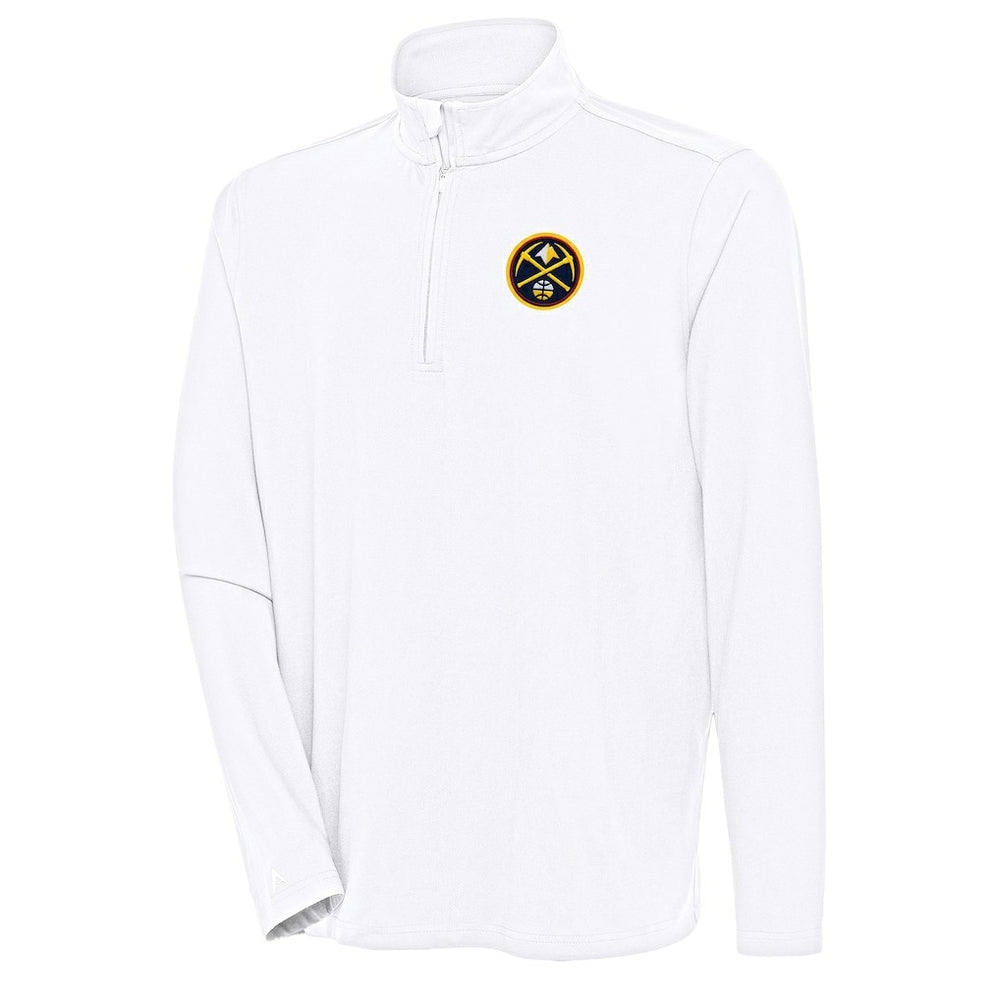 NBA - Denver Nuggets Antigua Hunk Quarter-Zip Pullover Top - White