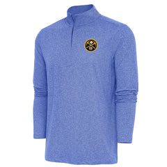 NBA - Denver Nuggets Antigua Hunk Quarter-Zip Pullover Top - Heather Royal