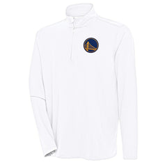 NBA - Golden State Warriors Antigua Hunk Quarter-Zip Pullover Top - White